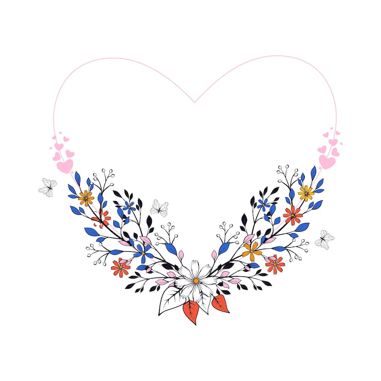 Gratis PSD blomsterramme