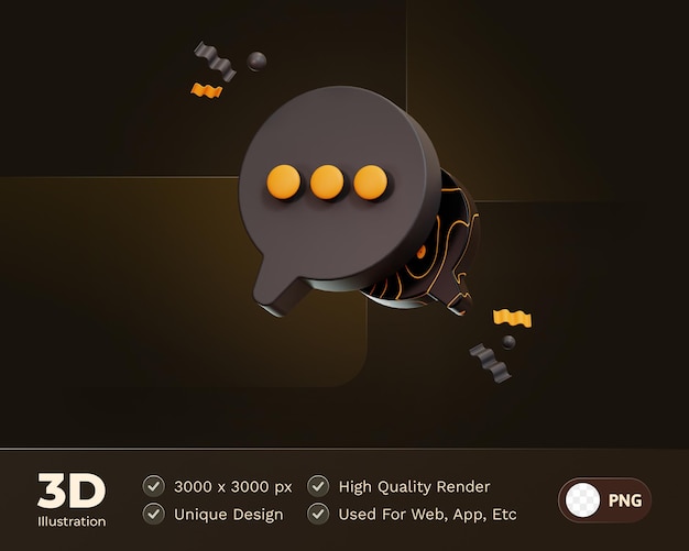 Gratis PSD boblechat 3d illustration e commerce