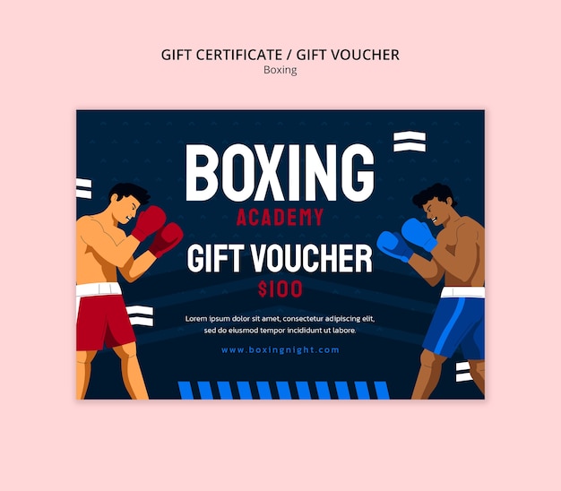 Gratis PSD boksing mal design