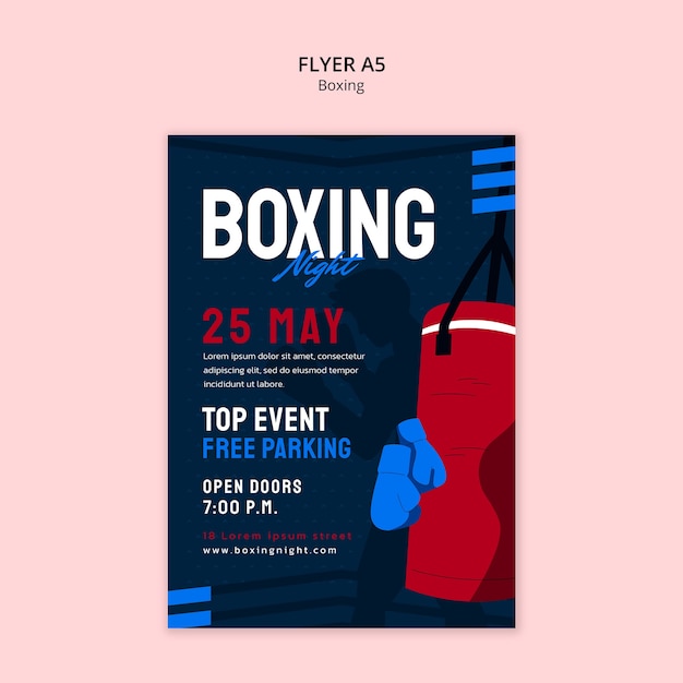 Gratis PSD boksing mal design