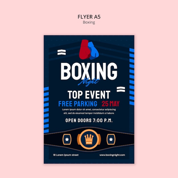 Gratis PSD boksing mal design
