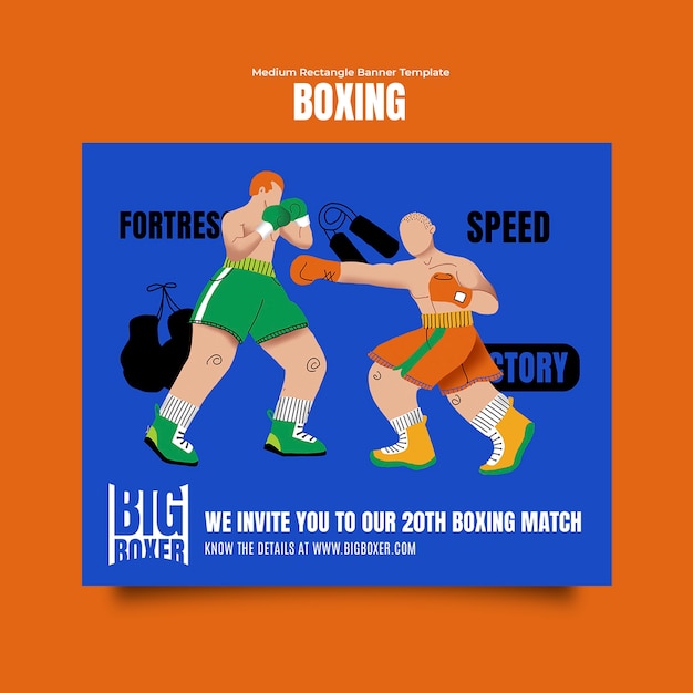 Gratis PSD boksing mal design