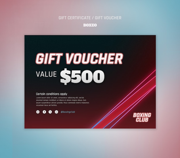Gratis PSD boksing mal design