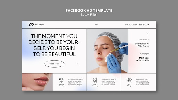 Gratis PSD botox filler facebook-mal