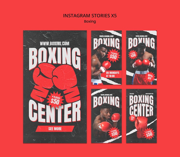 Gratis PSD boxningsklubbsmall