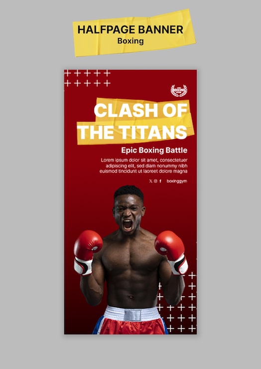 Gratis PSD boxningsmall design