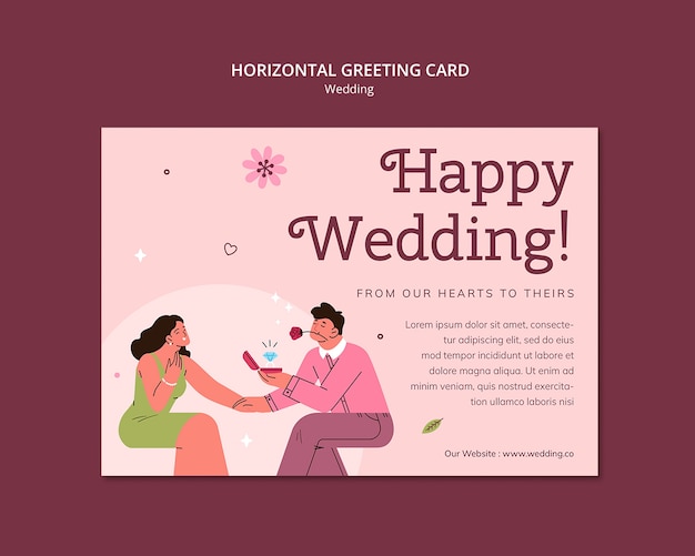 Gratis PSD bryllupsmaldesign