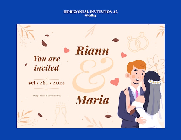 Gratis PSD bryllupsmaldesign