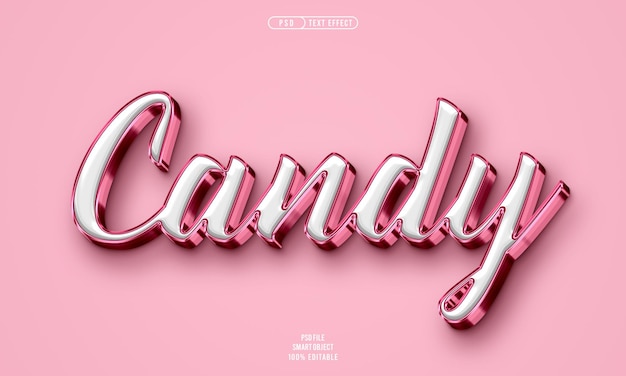 Gratis PSD candy 3d redigerbar teksteffekt