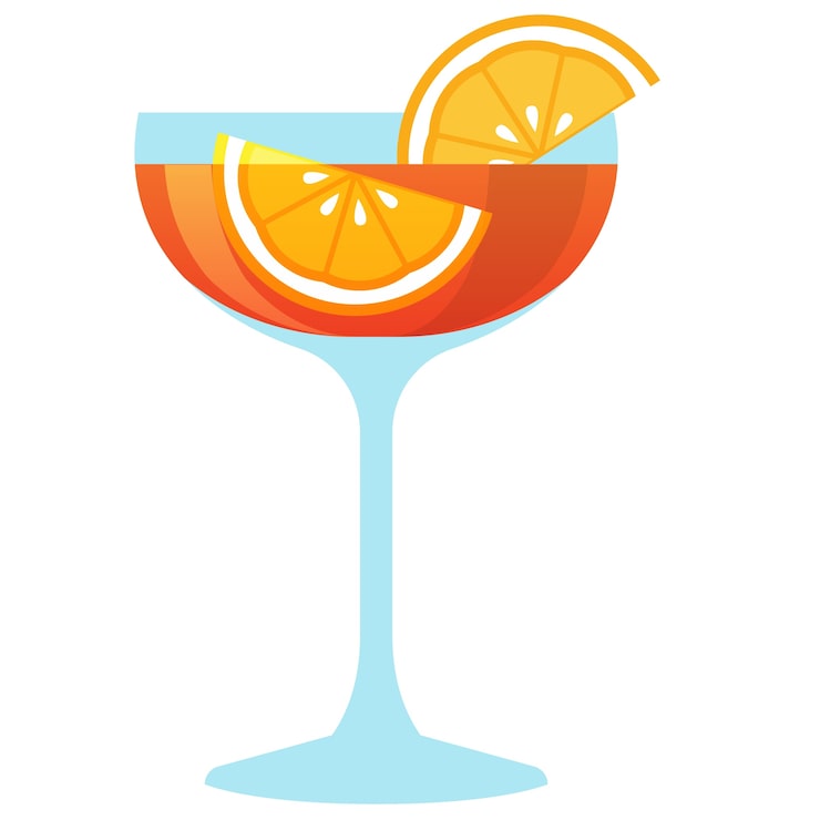 Gratis PSD cocktaildrik-illustration