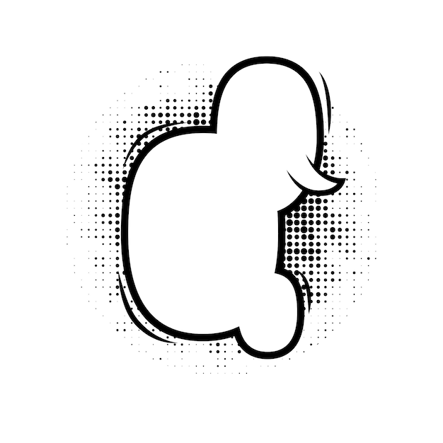 Gratis PSD comic-bubblor, element isolerat