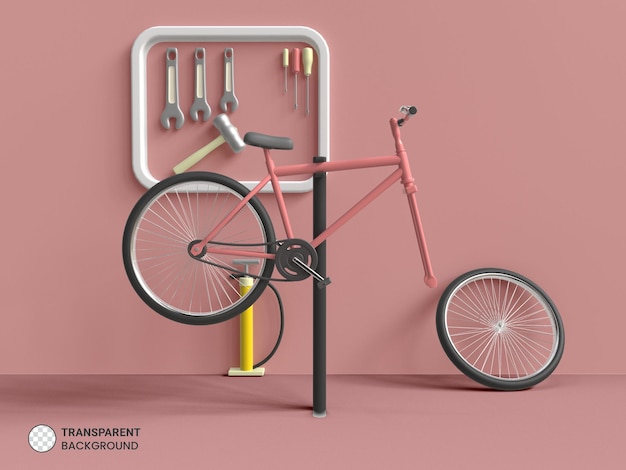 Gratis PSD cykel-ikon isoleret 3d-rendering illustration