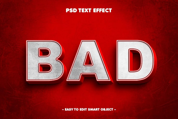 Gratis PSD dårlig fet tekst effekt