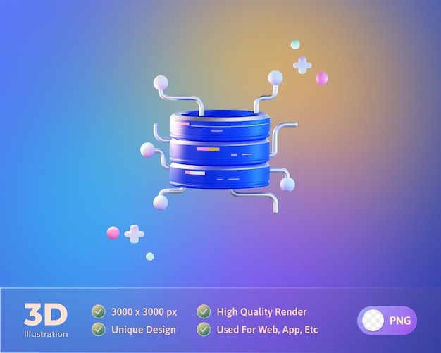 Gratis PSD dataintegrasjon 3d-illustrasjon