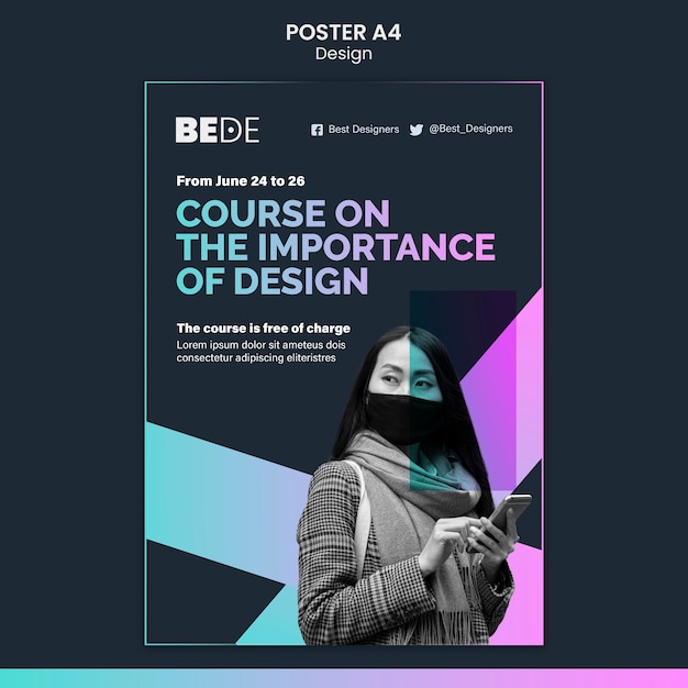 Gratis PSD design plakat skabelon