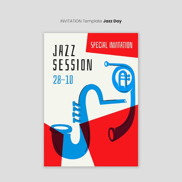 Gratis PSD designmall för jazzfestival