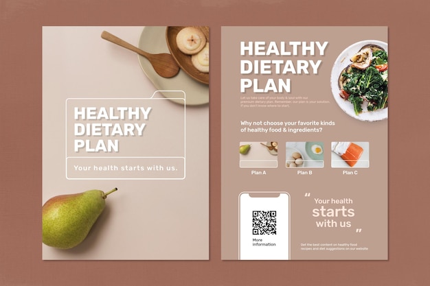 Gratis PSD dietprogram affisch mall psd set