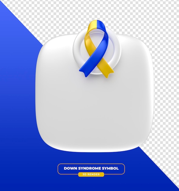 Gratis PSD down syndrome awareness ribbon