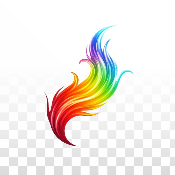 Gratis PSD dynamisk flytende regnbuespekter abstrakt grafisk element