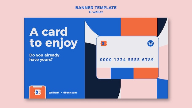 Gratis PSD e-wallet banner designskabelon