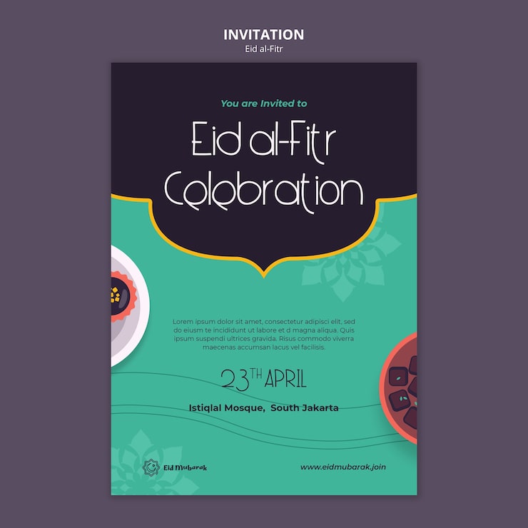 Gratis PSD eid al-fitr skabelondesign