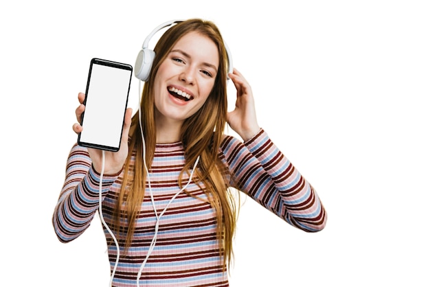 Gratis PSD ekspressiv kvinde gestikulerer