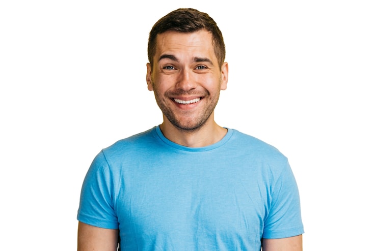 Gratis PSD ekspressiv mand gestikulerer