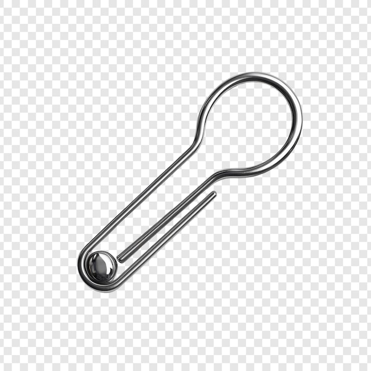Gratis PSD elegant sølv papirclips design et nærbillede