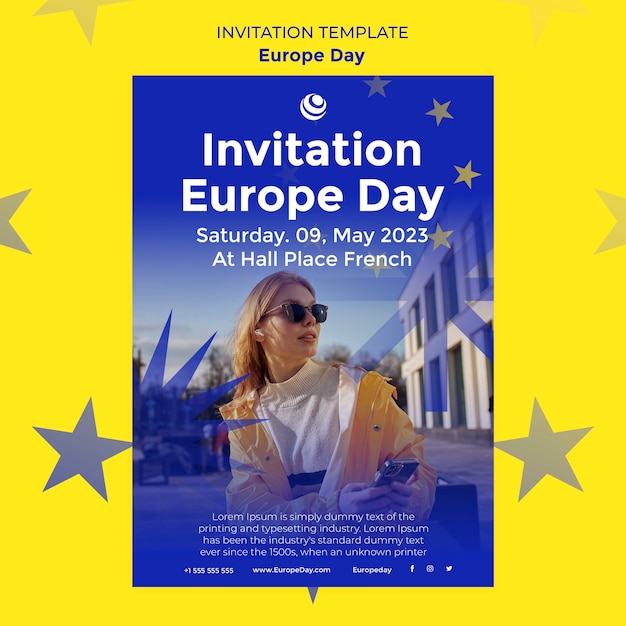 Gratis PSD europadagen maldesign