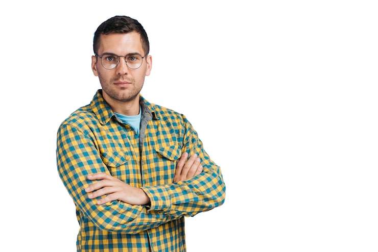 Gratis PSD expressiv man som gestikulerar