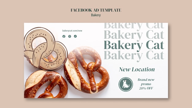 Gratis PSD facebook-mal for deilige bakevarer