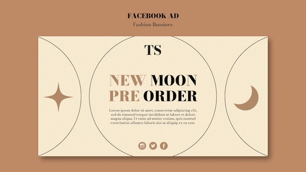 Gratis PSD facebook-mal for motekolleksjon