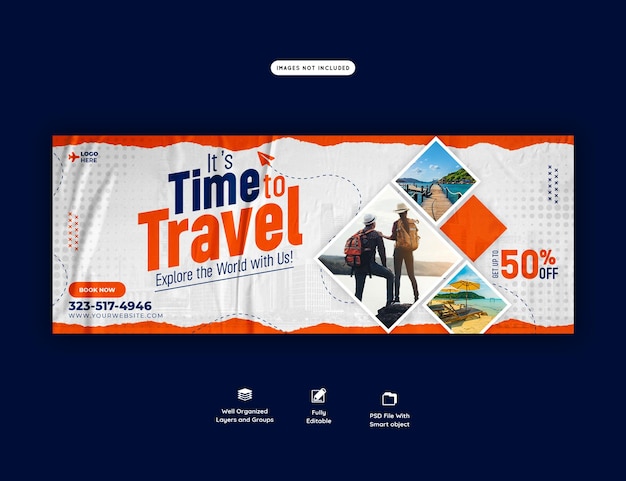Gratis PSD facebook-mal for reise og turisme