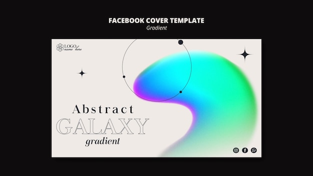 Gratis PSD facebook-omslagsmall med gradientformer
