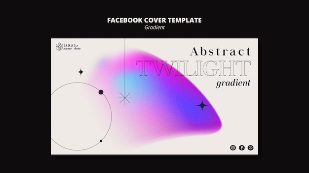Gratis PSD facebook-omslagsmall med gradientformer