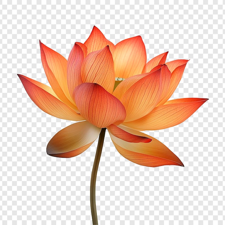 Gratis PSD fantastisk oransje lotusblomst