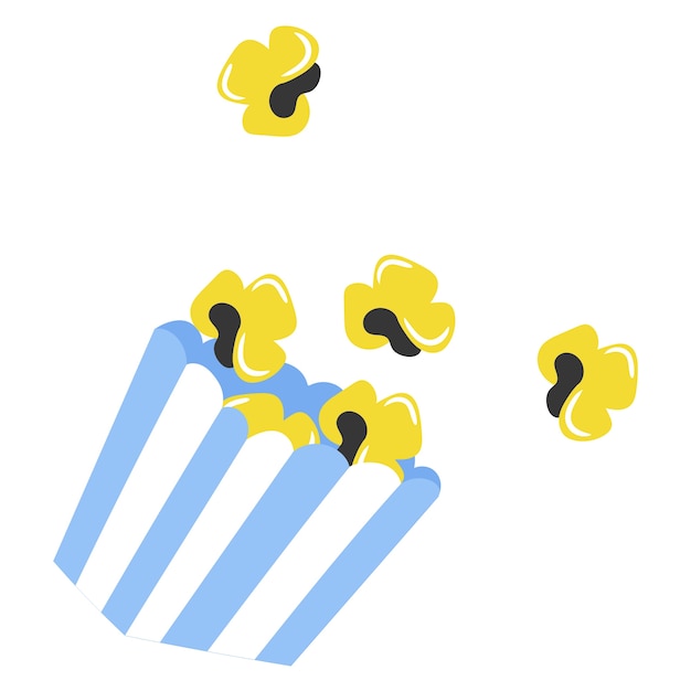 Gratis PSD fargerik popcorn