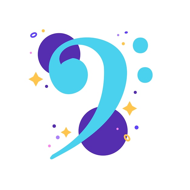Gratis PSD farverige musiknoder