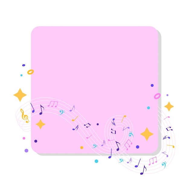 Gratis PSD farverige musiknoder