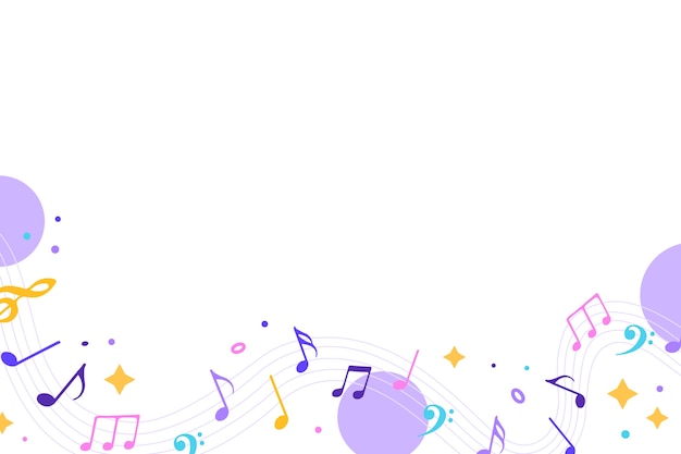 Gratis PSD farverige musiknoder