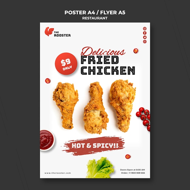 Gratis PSD fastfood-plakatmal med bilde