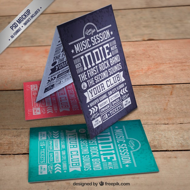 Gratis PSD fest flyer mockup