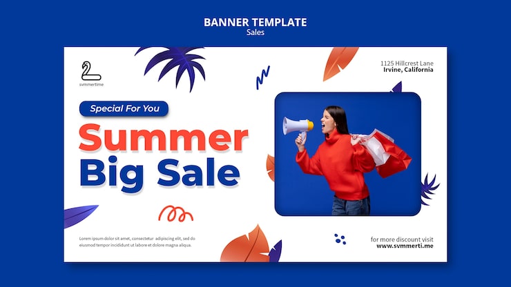 Gratis PSD flad design salgs skabelon