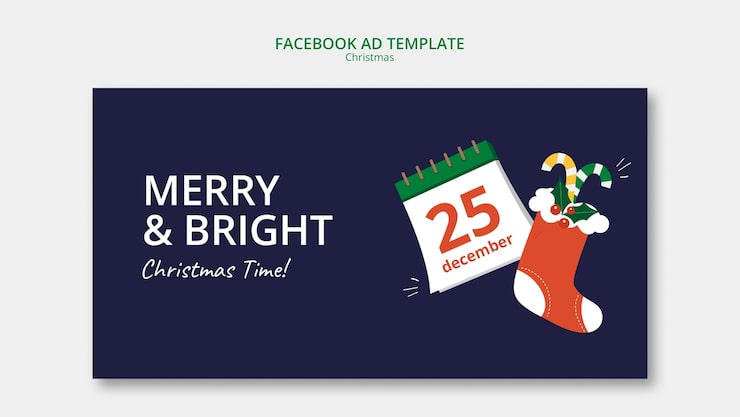 Gratis PSD flad juletema-skabelon