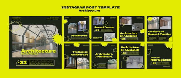Gratis PSD flat design arkitektmal
