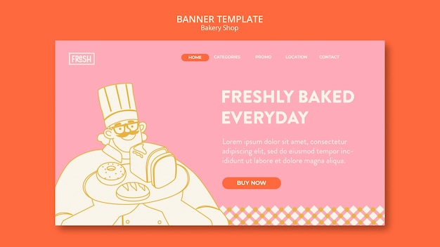 Gratis PSD flat design bakerimal