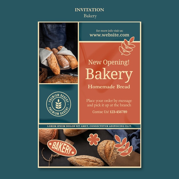 Gratis PSD flat design bakerimal