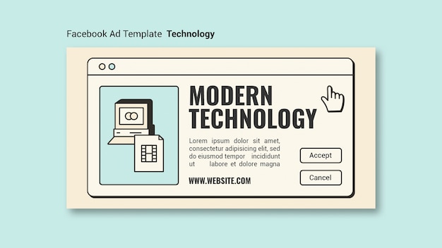 Gratis PSD flat design business facebook-annonsemal