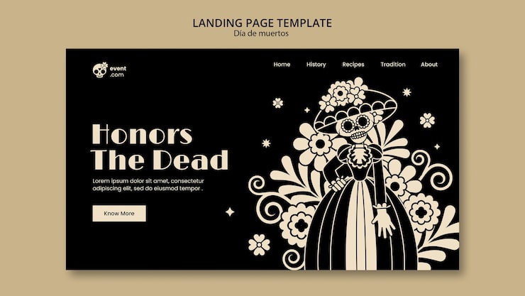 Gratis PSD flat design dia de muertos mal