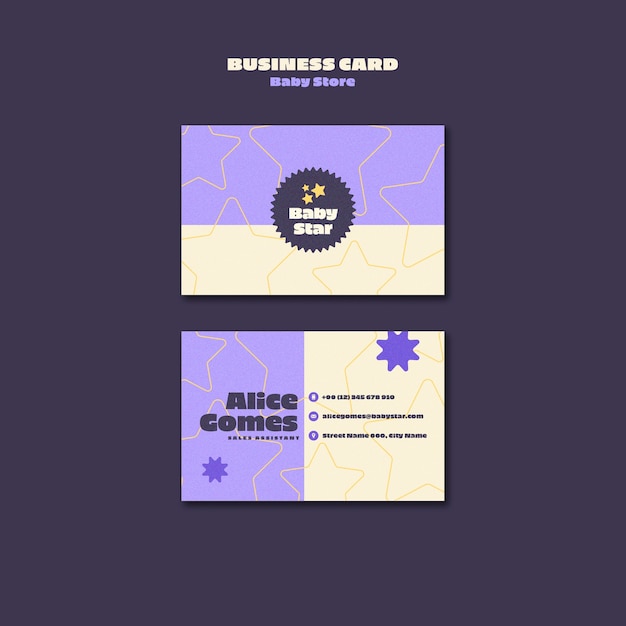 Gratis PSD flat design mall för babybutik